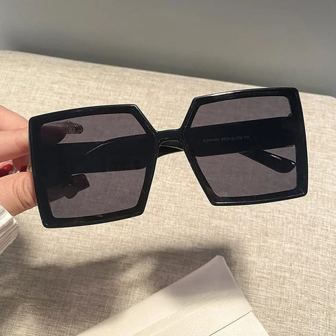 Over-size Square Big Frame Black Sunglasses
